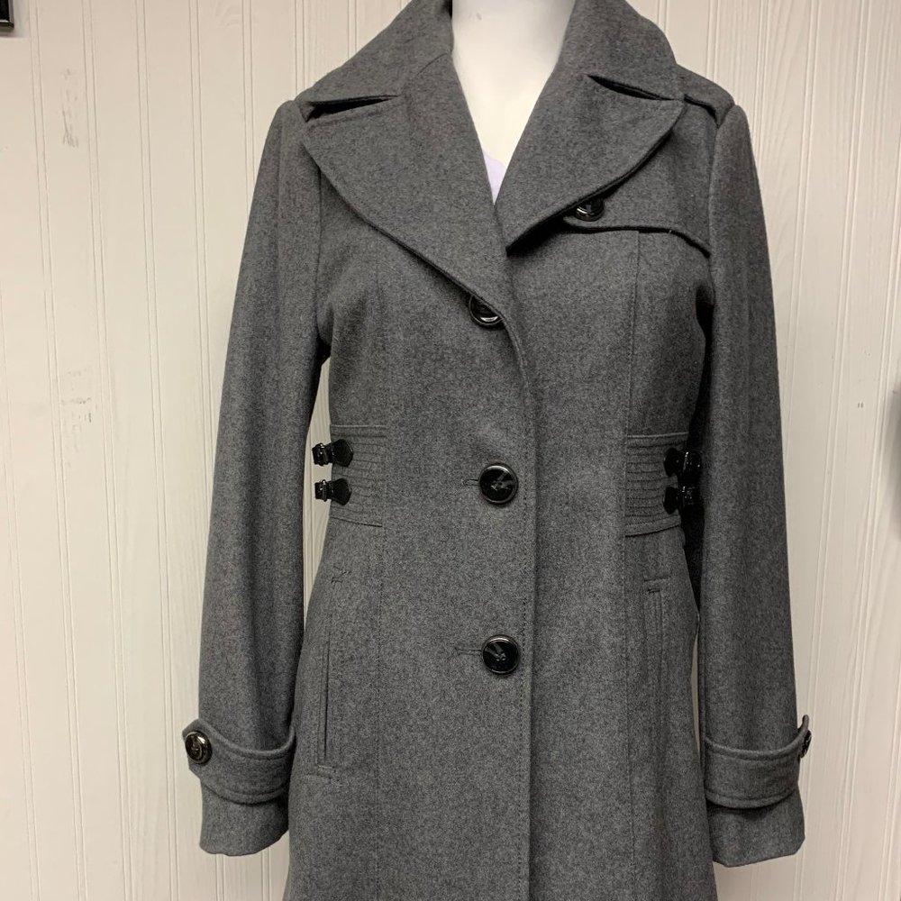 Gray Wool Blend Kenneth Cole dress coat